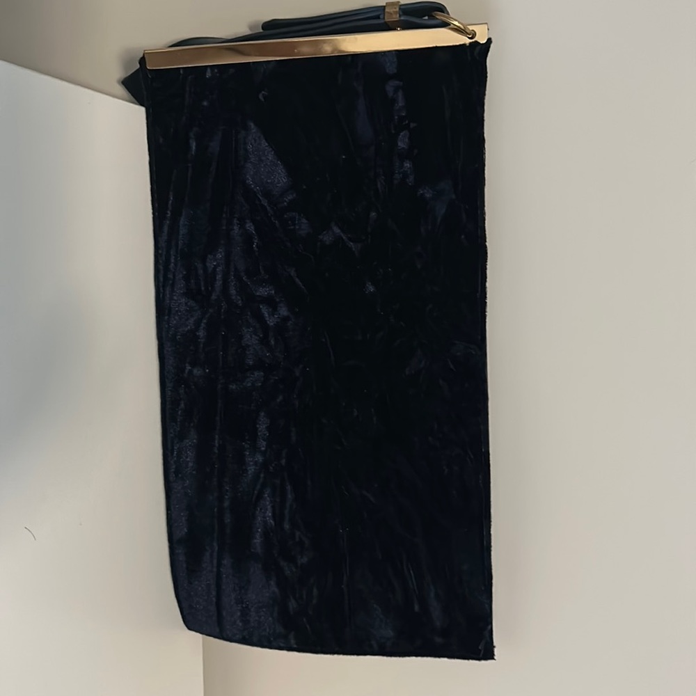 Suede blue clutch